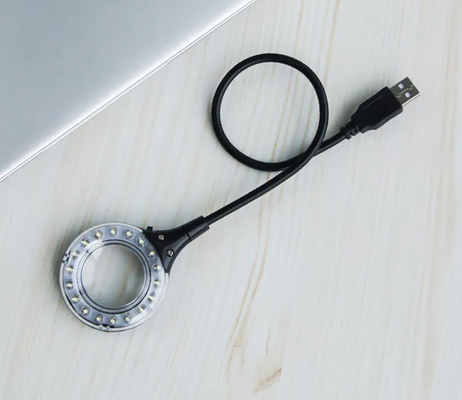 Lámpara recargable Ring Cabinet Light Gooseneck Tube de DC5V USB los 5.6cm